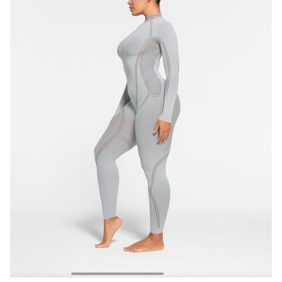 Skims First Layers Zip Front Catsuit M-XL Mirror - Picture 2 of 4
